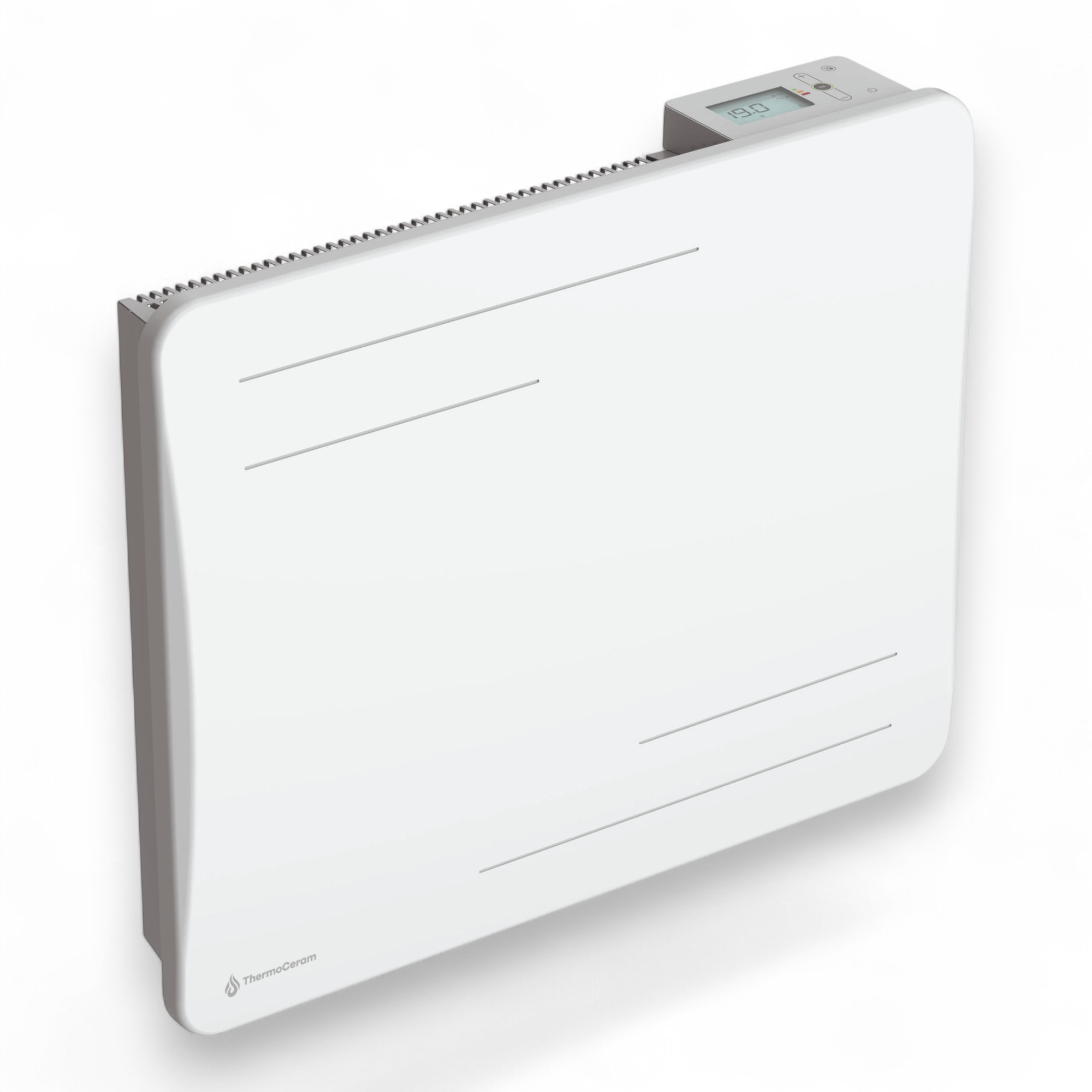 Radiador eléctrico conectado 1000W de inercia seca cerámica horizontal Blanco Alice