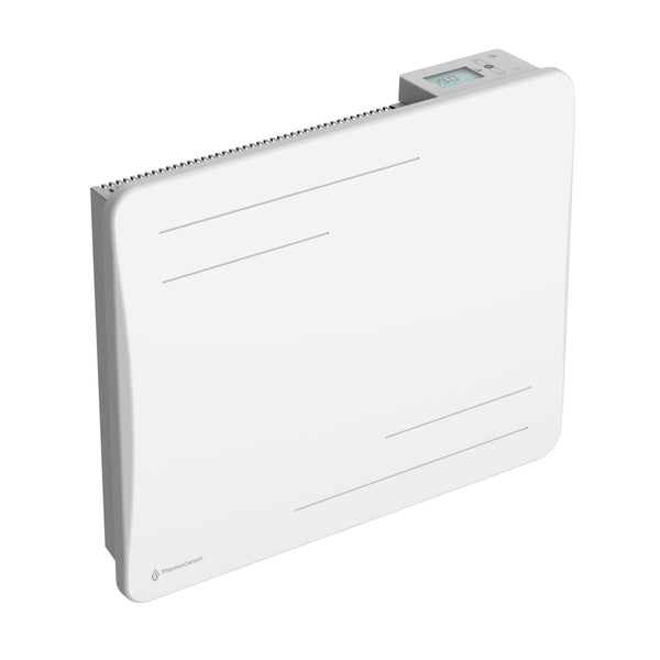 Radiador eléctrico conectado 1000W de inercia seca cerámica horizontal Blanco Alice
