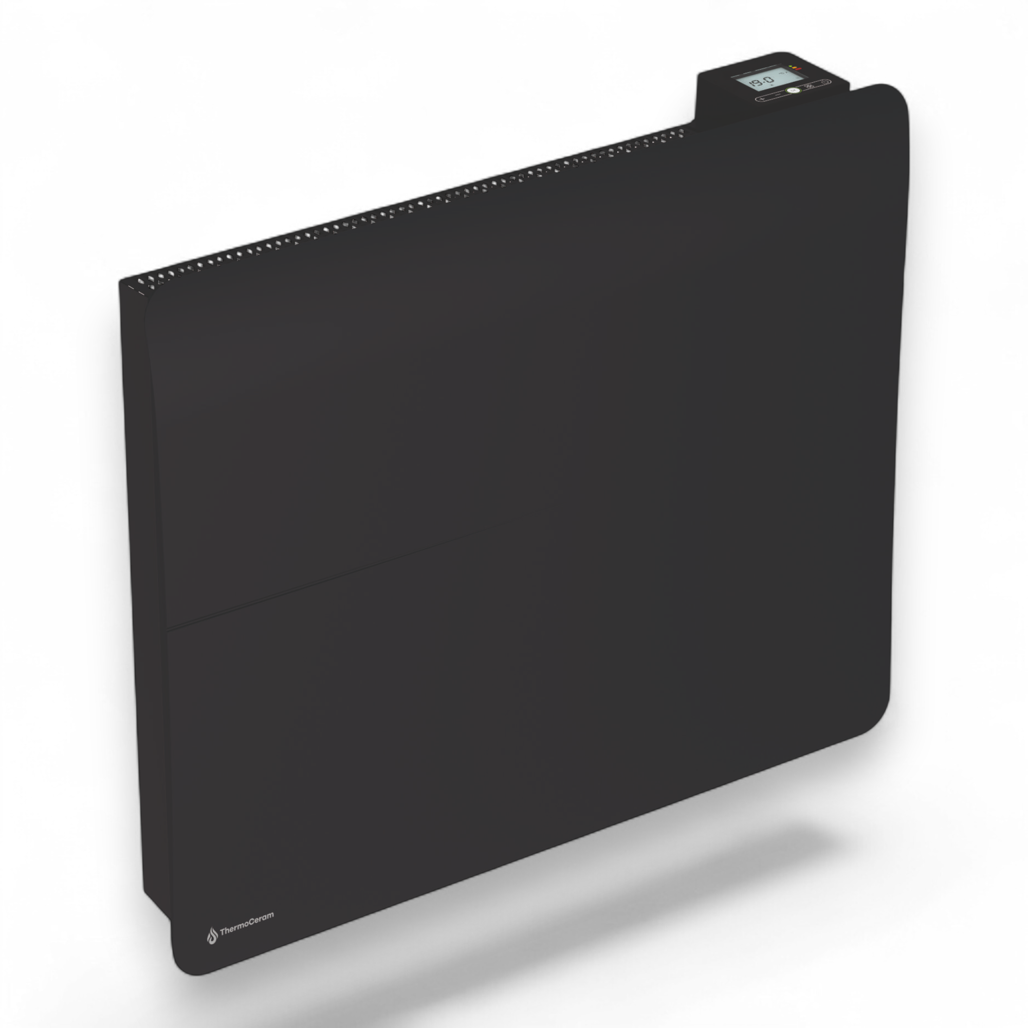 Radiador eléctrico conectado 1500W sistema de calefacción doble horizontal Negro Cira