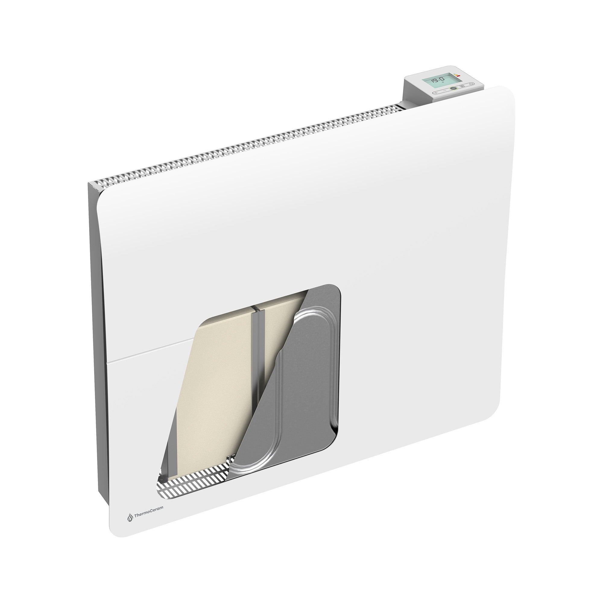 Radiador eléctrico conectado 1500W sistema de calefacción doble horizontal Blanco Cira