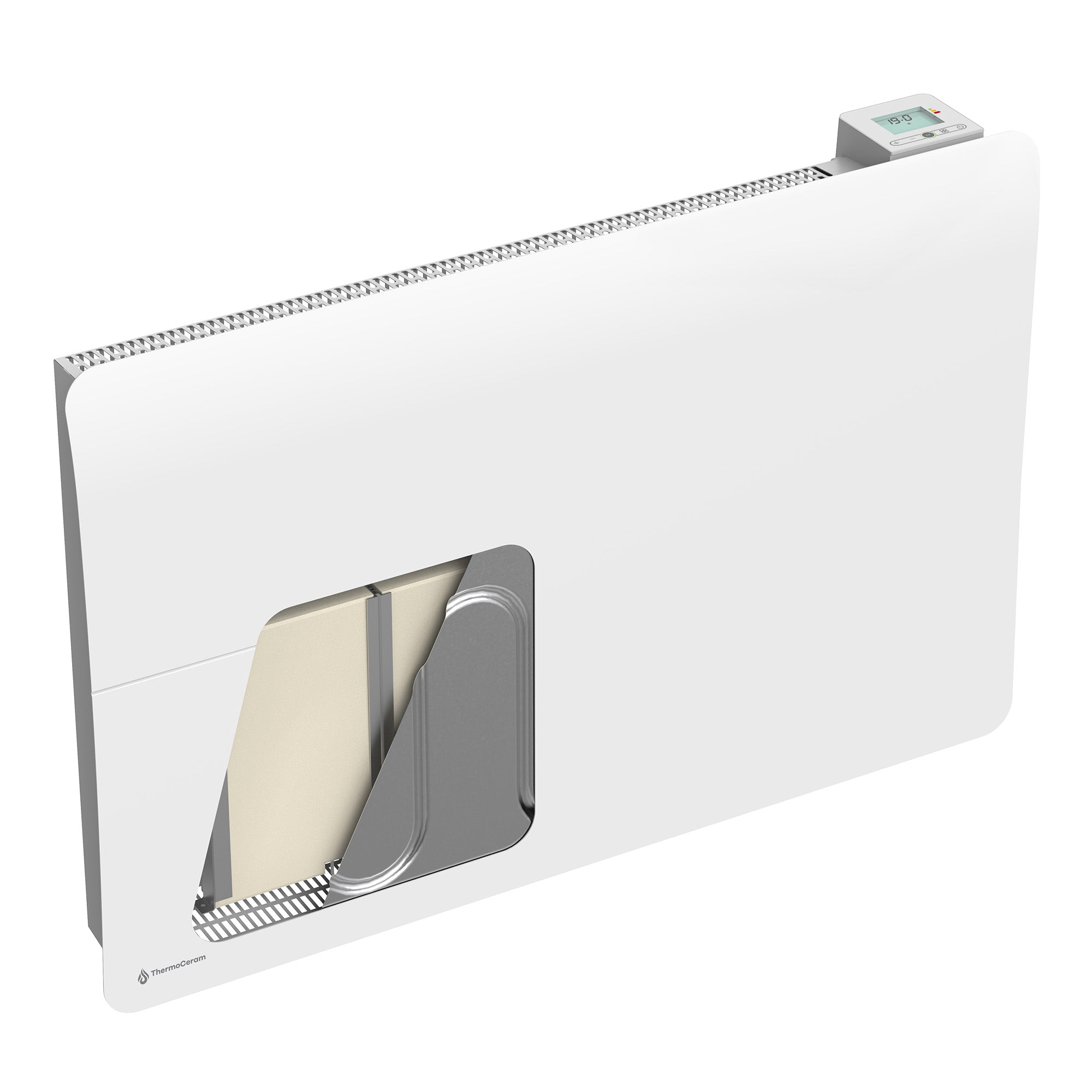 Radiador eléctrico conectado 2000W sistema de calefacción doble horizontal Blanco Cira