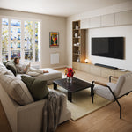 Radiateur Cira 1000 W blanc — mise en situation dans le salon