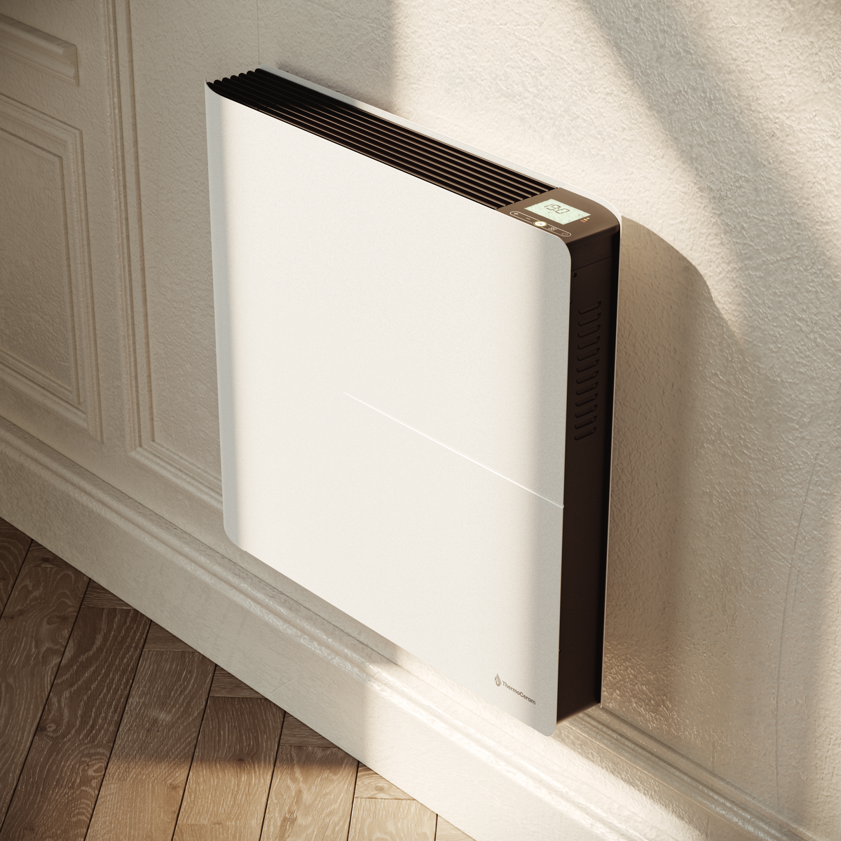 Radiador eléctrico conectado 1000W sistema de calefacción doble horizontal Blanco Molia
