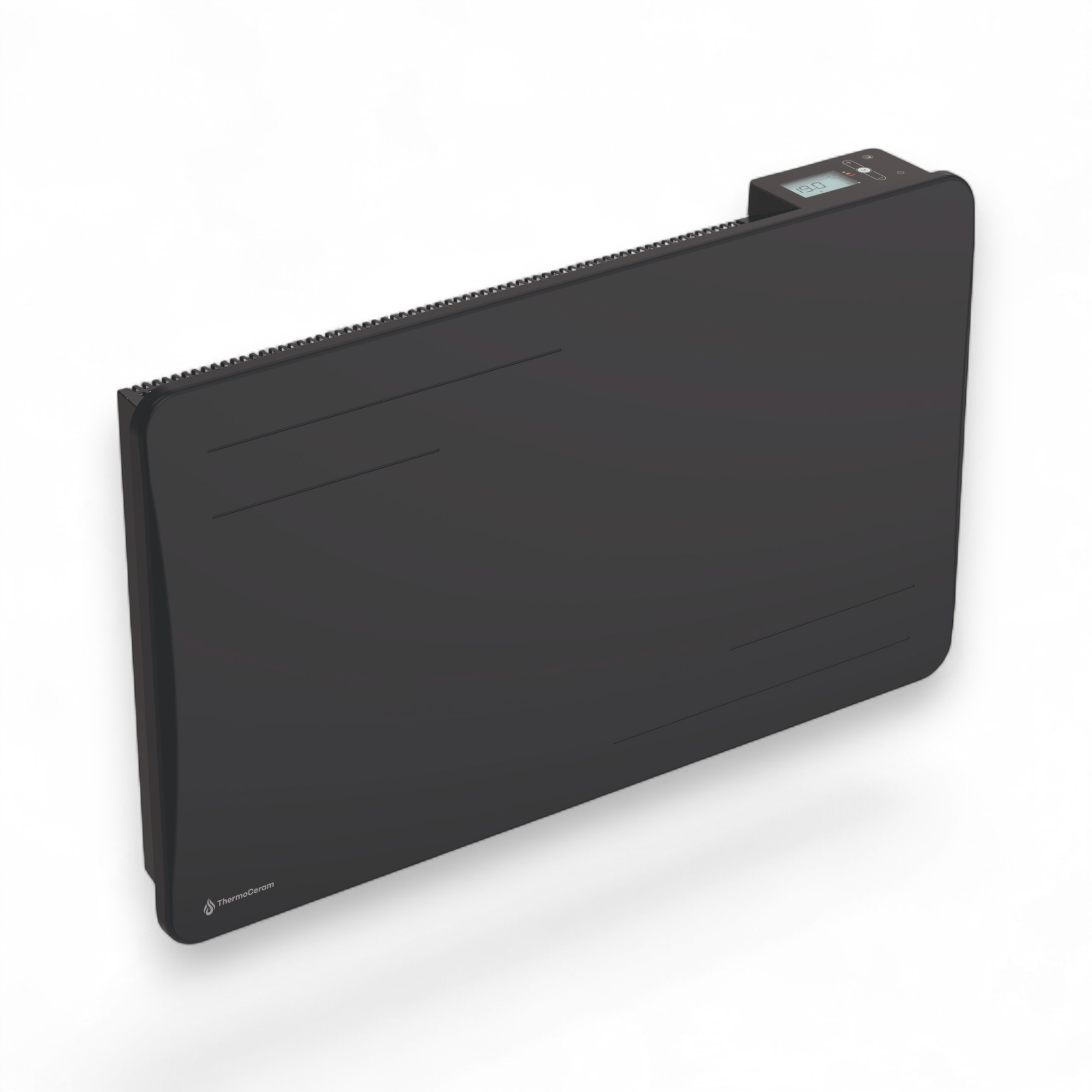Radiador eléctrico conectado 1500W de inercia seca cerámica horizontal Negro Alice