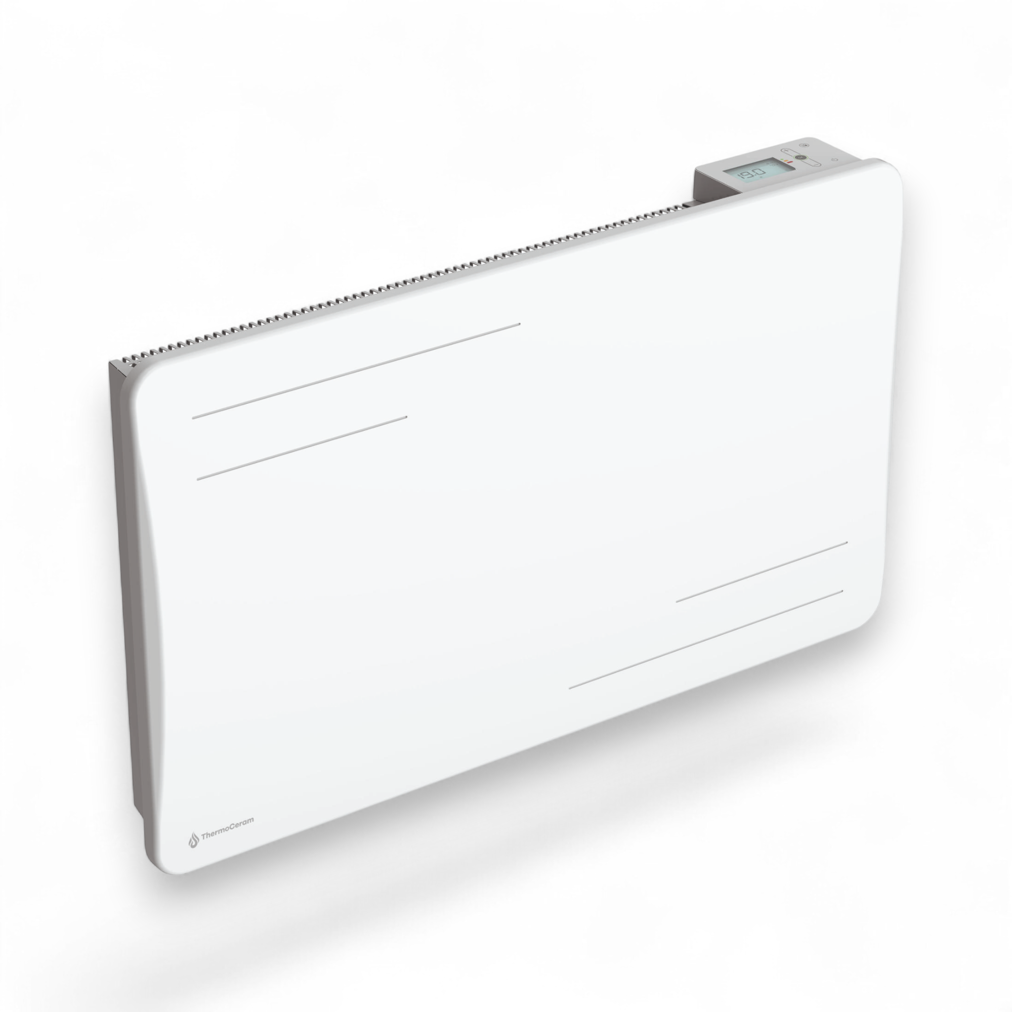 Radiador eléctrico conectado 1500W de inercia seca cerámica horizontal Blanco Alice