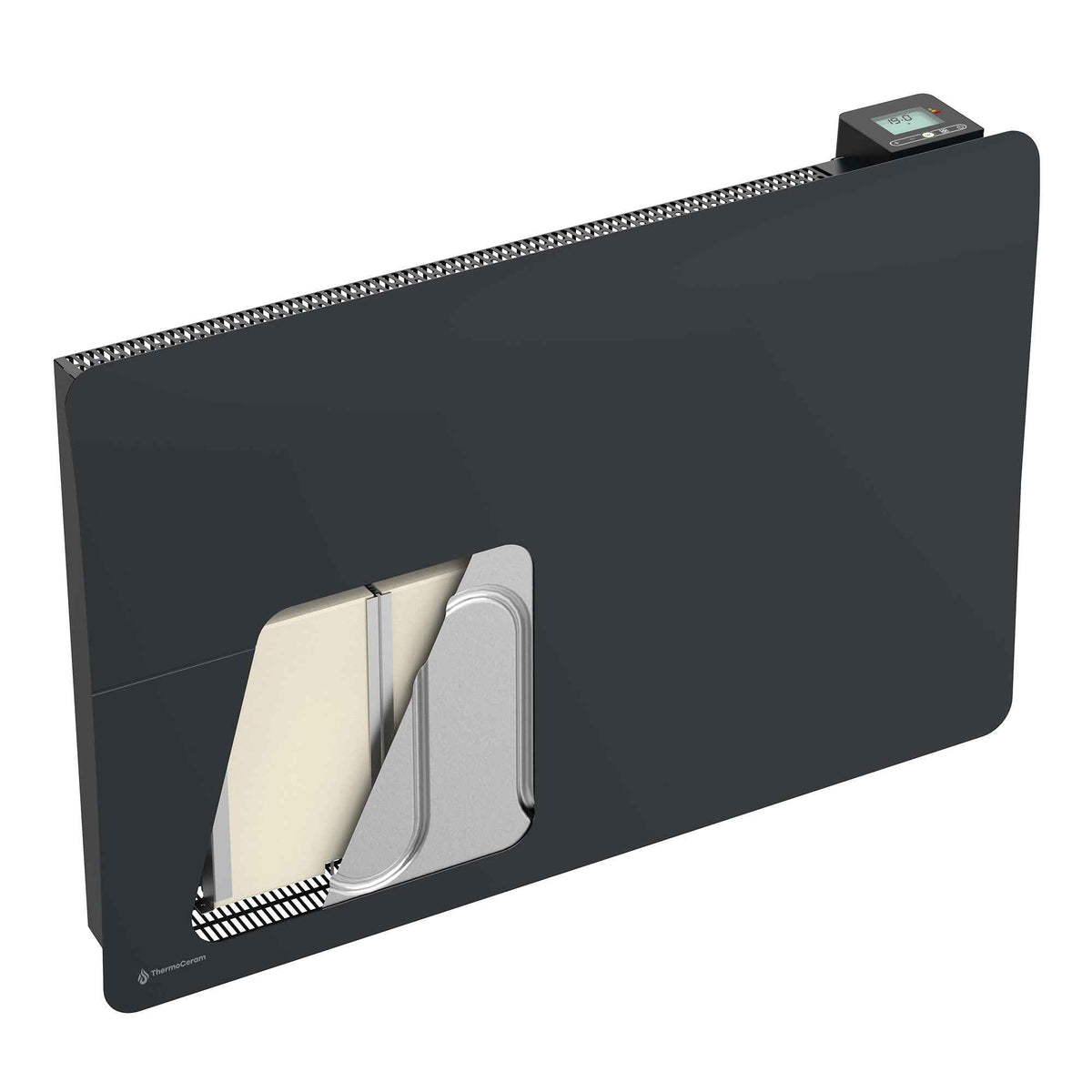 Radiador eléctrico conectado 2000W doble sistema de calefacción horizontal Negro Cira