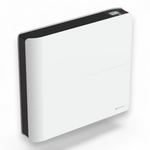 Radiador Molia de 1000 W blanco, vista de tres cuartos sobre fondo blanco, con su pantalla digital