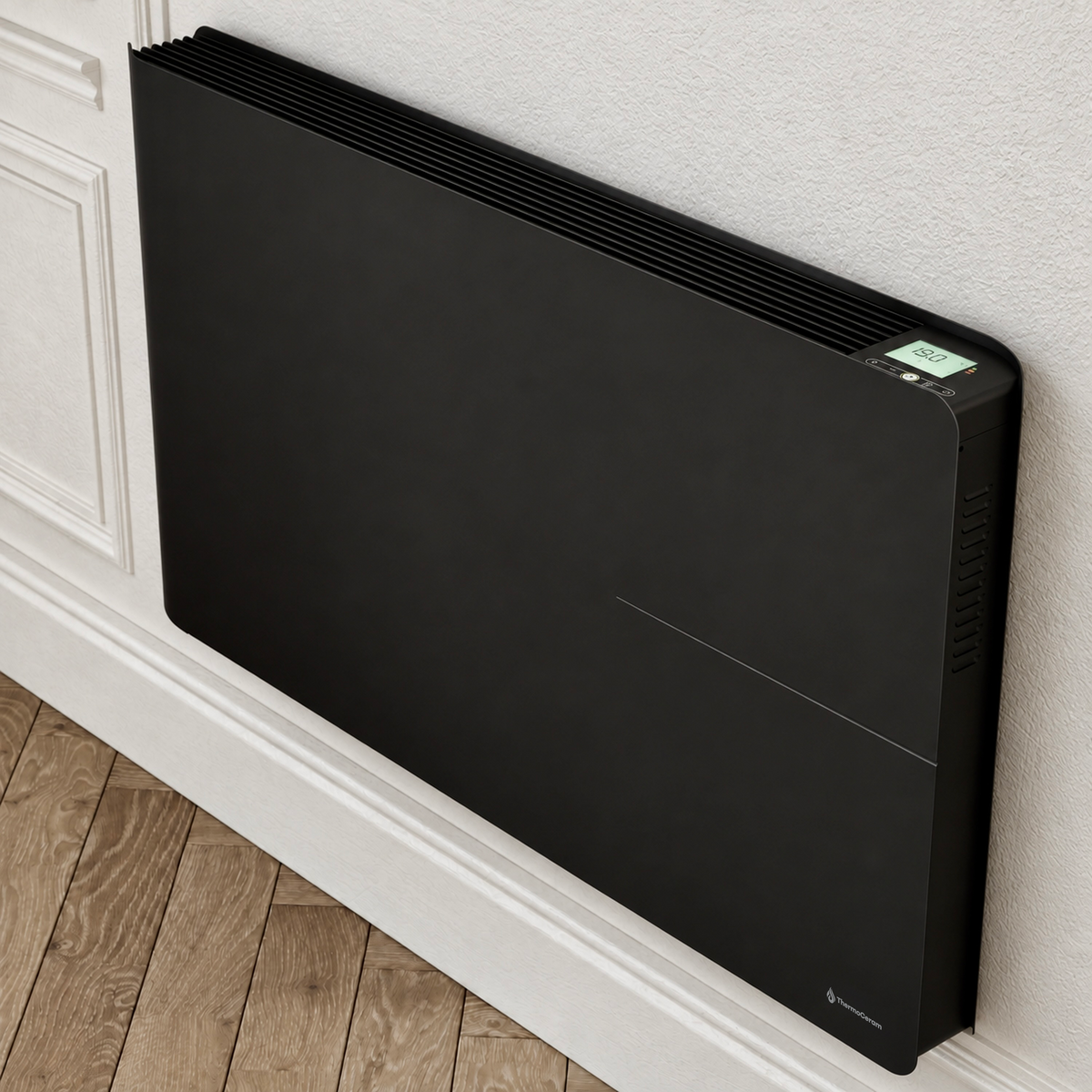 Radiador eléctrico conectado 2000W doble sistema de calefacción horizontal Negro Molia