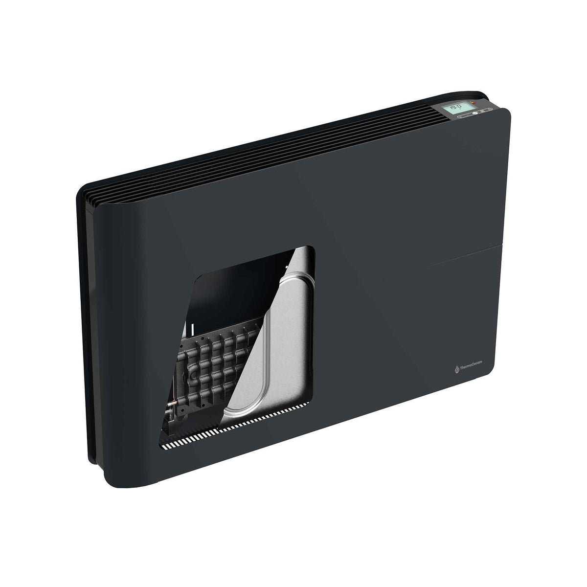 Radiador eléctrico conectado 1500W doble sistema de calefacción horizontal Negro Molia